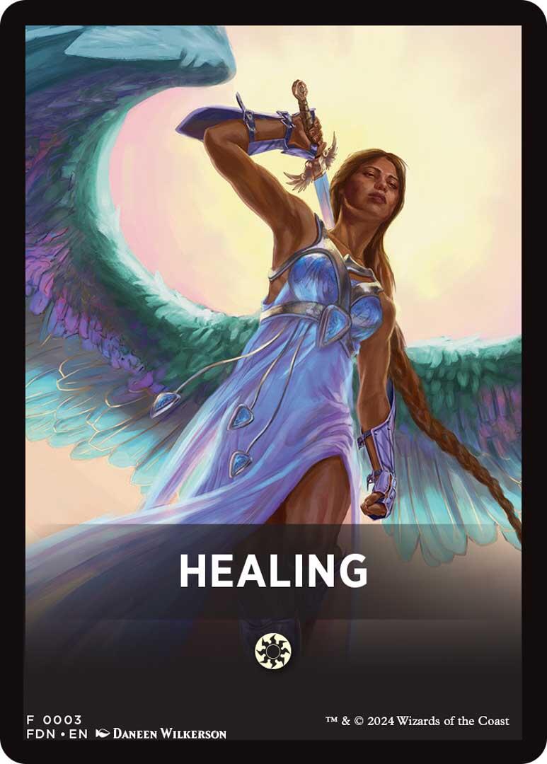 Healing Theme Card [Foundations Tokens] | Good Games Morley