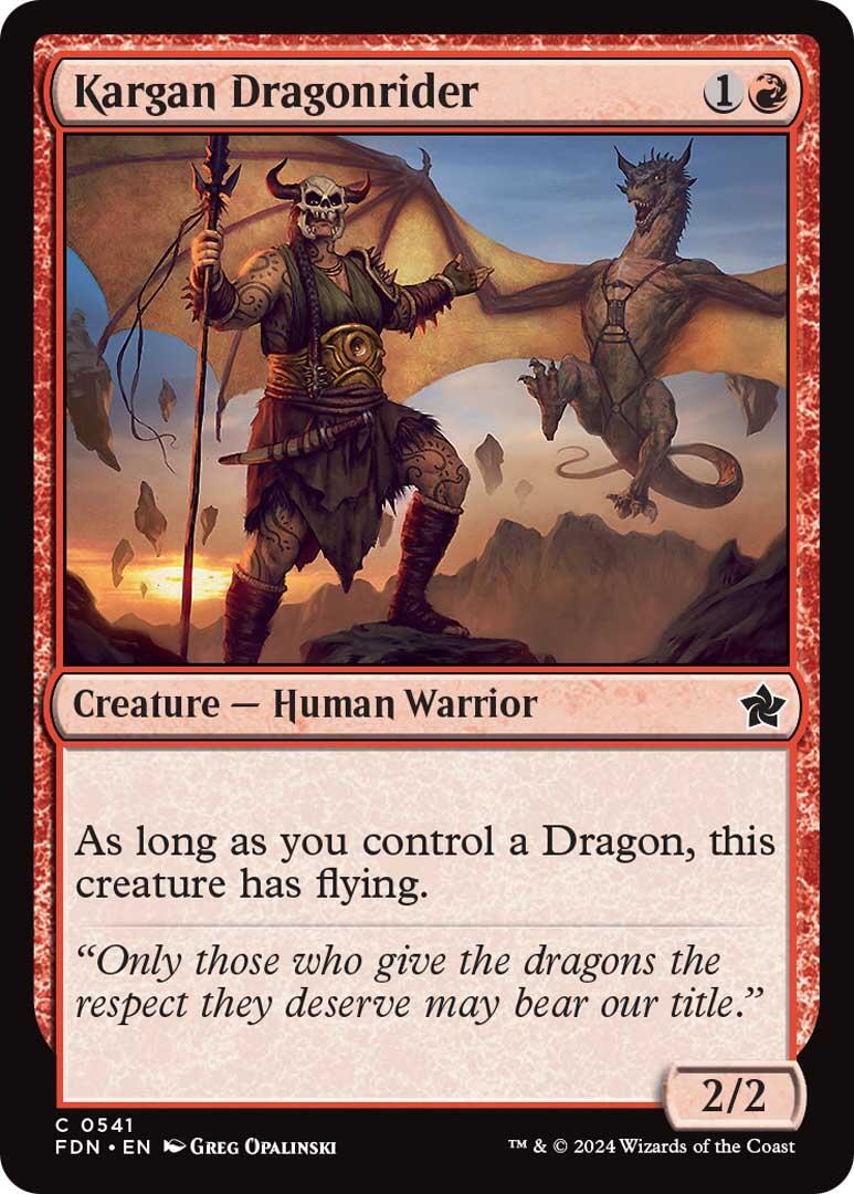 Kargan Dragonrider [Foundations] | Good Games Morley