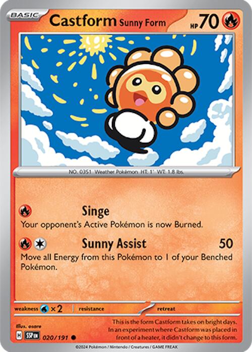 Castform Sunny Form (020/191) [Scarlet & Violet: Surging Sparks] | Good Games Morley