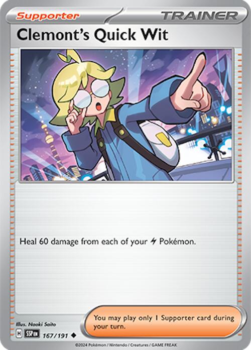 Clemont's Quick Wit (167/191) [Scarlet & Violet: Surging Sparks] | Good Games Morley