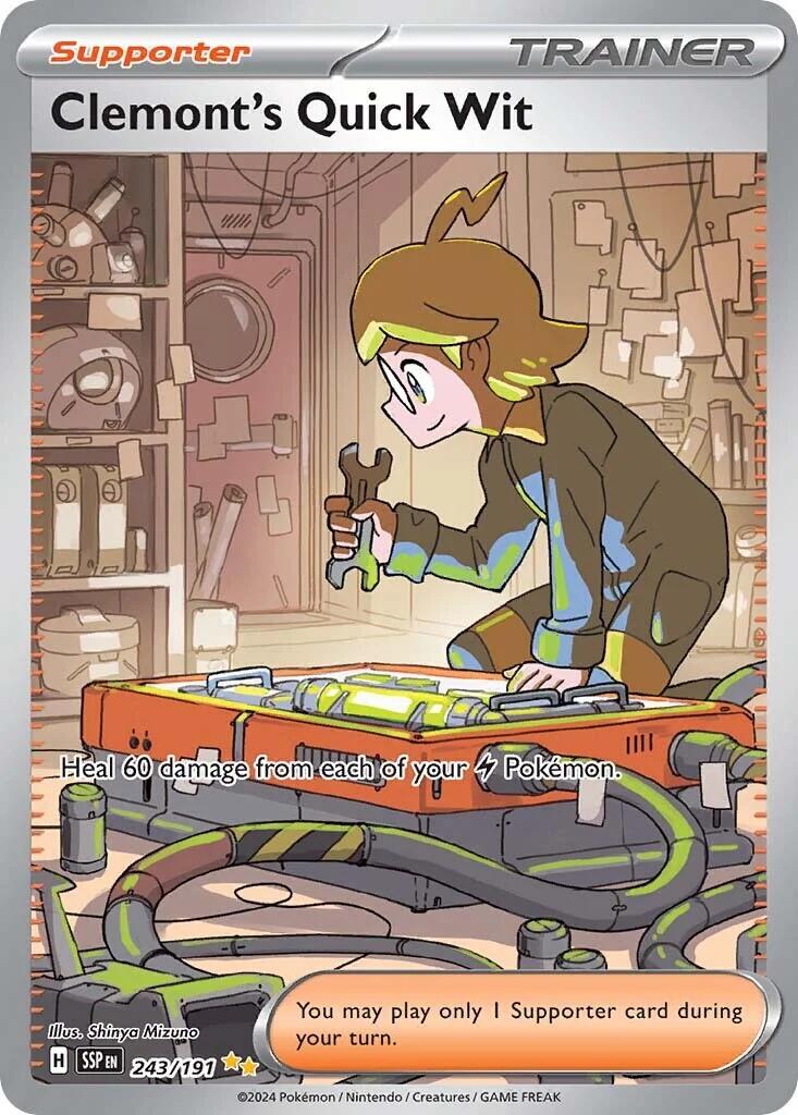 Clemont's Quick Wit (243/191) [Scarlet & Violet: Surging Sparks] | Good Games Morley