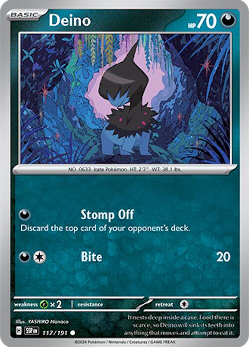 Deino (117/191) [Scarlet & Violet: Surging Sparks] | Good Games Morley