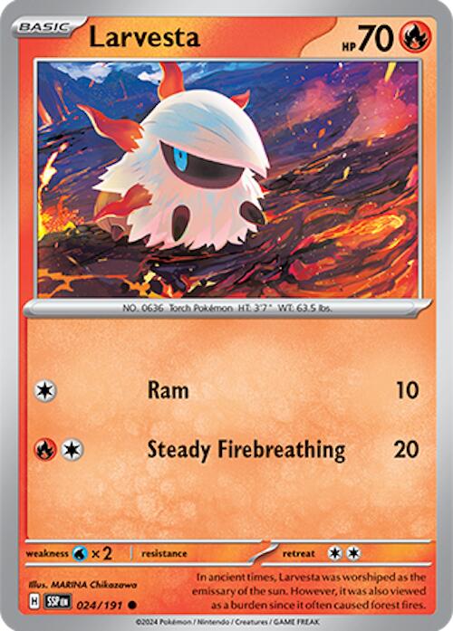 Larvesta (024/191) [Scarlet & Violet: Surging Sparks] | Good Games Morley