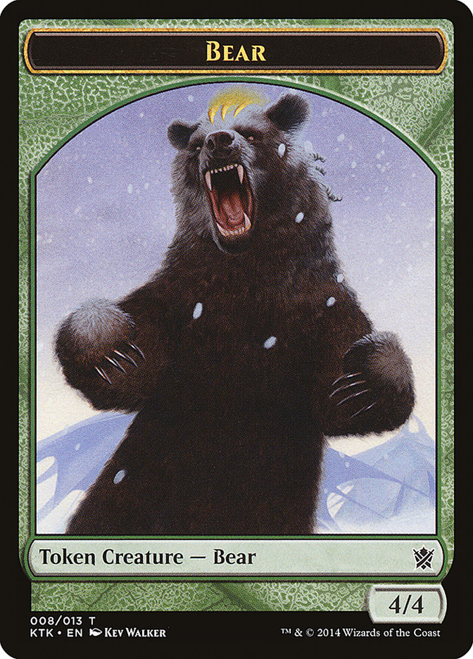 Bear Token [Khans of Tarkir Tokens] | Good Games Morley