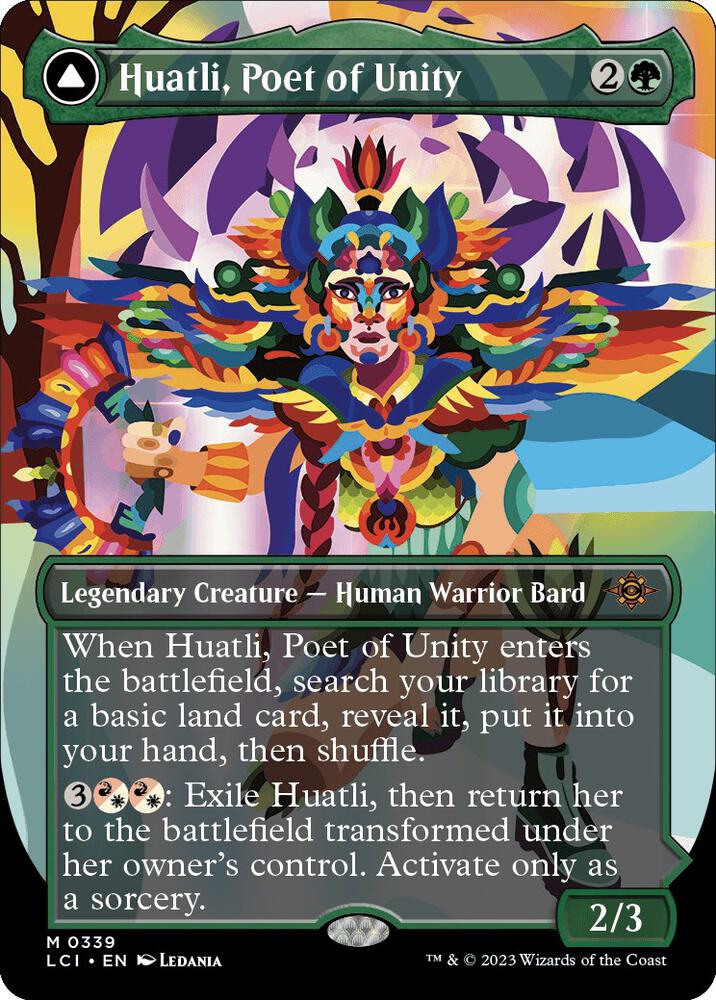 Huatli, Poet of Unity // Roar of the Fifth People 339/291 (The Lost Caverns of Ixalan)  - Borderless | Good Games Morley