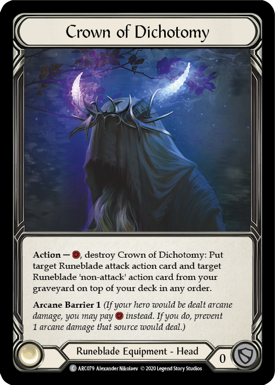 Crown of Dichotomy [U-ARC079] (Arcane Rising Unlimited)  Unlimited Rainbow Foil | Good Games Morley