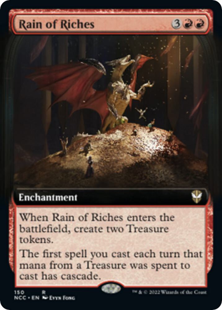 Rain of Riches Extended Art 150 (Commander: Streets of New Capenna)  | Good Games Morley