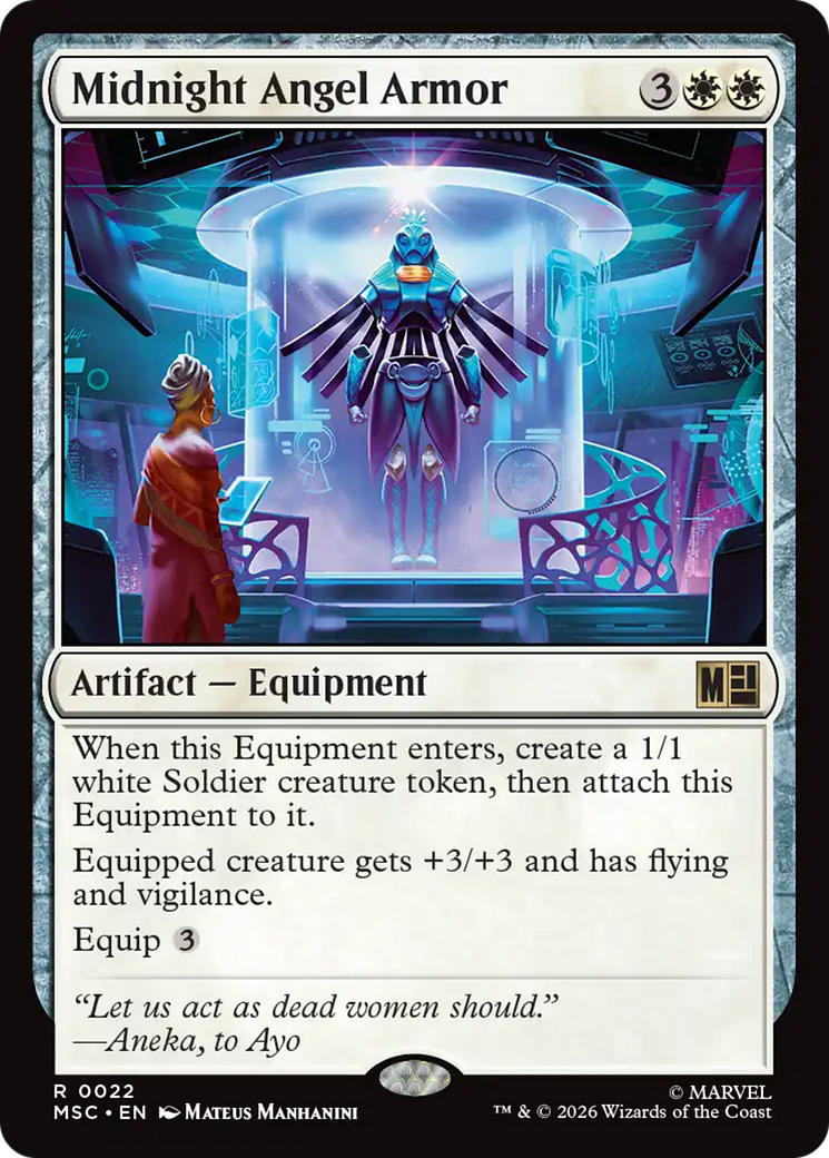 Midnight Angel Armor (Surge Foil) [Marvel Super Heroes Commander] | Good Games Morley