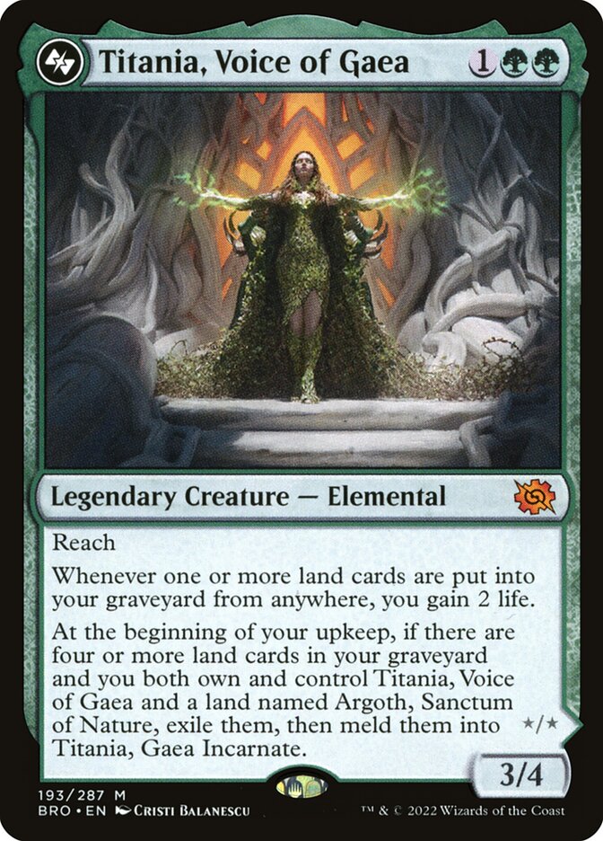 Titania, Voice of Gaea 193/287 (The Brothers' War)  | Good Games Morley