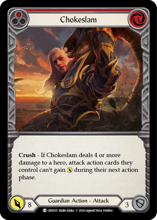 Chokeslam (Red) [CRU035] (Crucible of War)  1st Edition Rainbow Foil | Good Games Morley