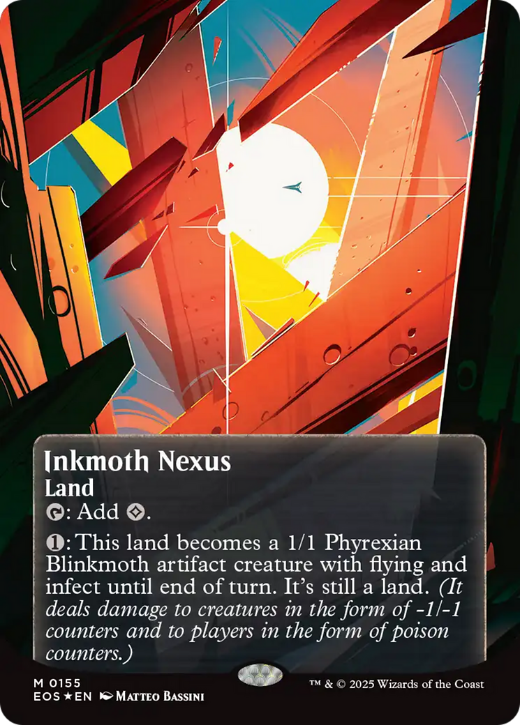 Inkmoth Nexus (0155) (Borderless) (Galaxy Foil) [Edge of Eternities: Stellar Sights] | Good Games Morley