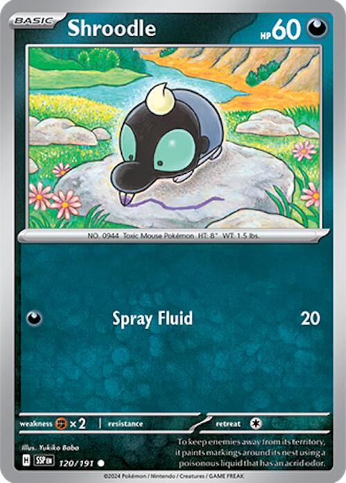 Shroodle (120/191) [Scarlet & Violet: Surging Sparks] | Good Games Morley