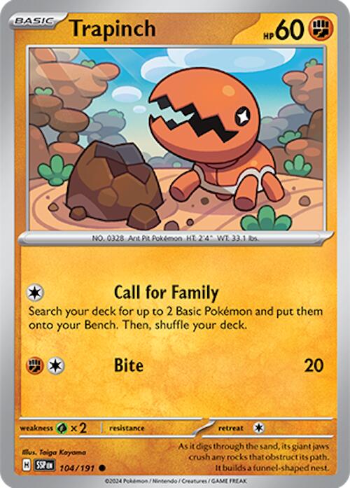 Trapinch (104/191) [Scarlet & Violet: Surging Sparks] | Good Games Morley