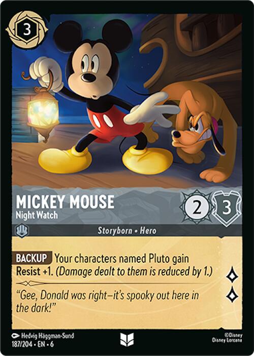 Mickey Mouse - Night Watch (187/204) [Azurite Sea] | Good Games Morley