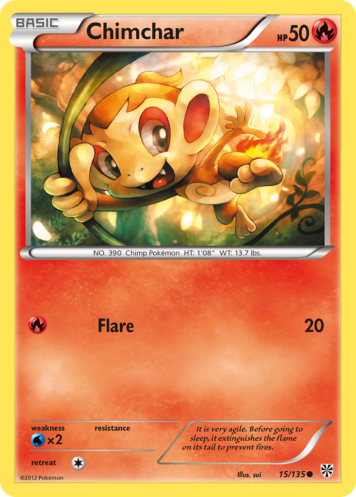 Chimchar (15/135) [Black & White: Plasma Storm] | Good Games Morley