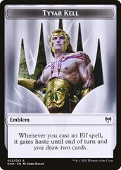 Human Warrior // Tyvar Kell Emblem Double-Sided Token [Kaldheim Tokens] | Good Games Morley