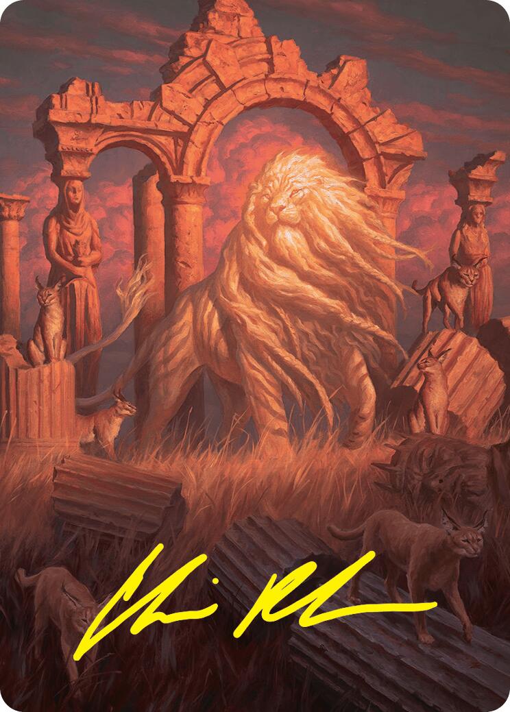 Arahbo, the First Fang Art Card (26/54) (Gold-Stamped Signature) [Foundations Art Series] | Good Games Morley