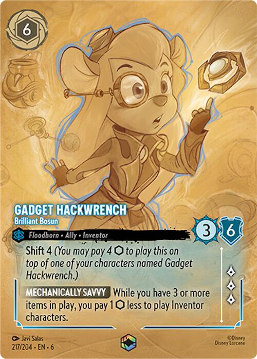 Gadget Hackwrench - Brilliant Bosun (Enchanted) (217/204) [Azurite Sea] | Good Games Morley