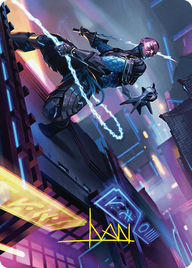 Kaito, Cunning Infiltrator Art Card (51/54) (Gold-Stamped Signature) [Foundations Art Series] | Good Games Morley