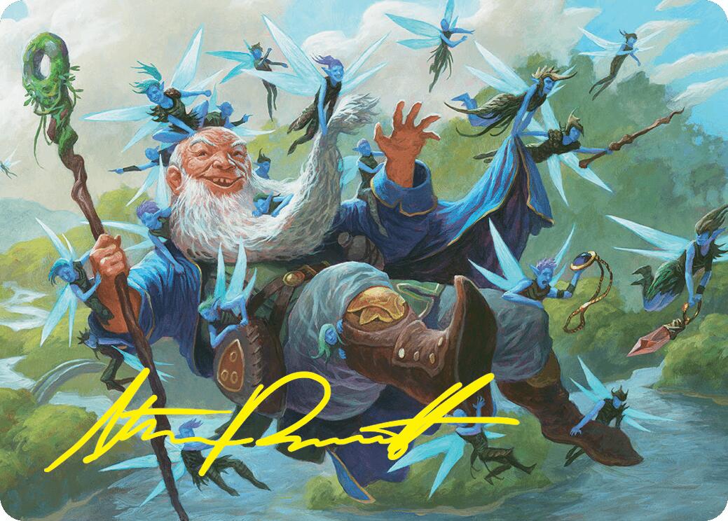 Mischievous Mystic Art Card (7/54) (Gold-Stamped Signature) [Foundations Art Series] | Good Games Morley