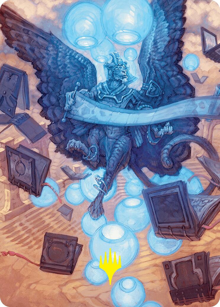 Sphinx of Forgotten Lore Art Card (33/54) (Gold-Stamped Signature) [Foundations Art Series] | Good Games Morley