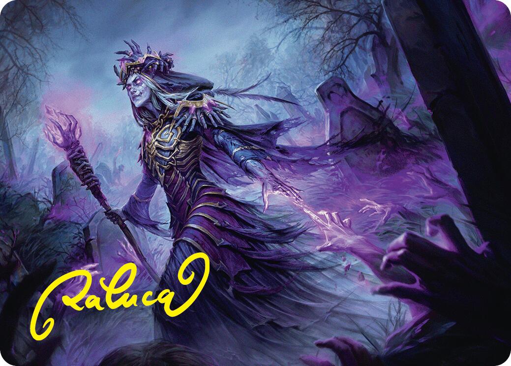 Zul Ashur, Lich Lord Art Card (10/54) (Gold-Stamped Signature) [Foundations Art Series] | Good Games Morley