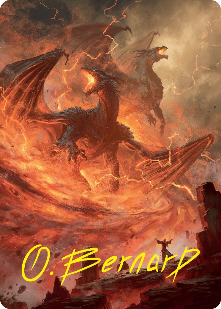 Rite of the Dragoncaller Art Card (38/54) (Gold-Stamped Signature) [Foundations Art Series] | Good Games Morley