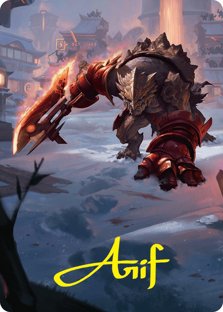 Searslicer Goblin Art Card (39/54) (Gold-Stamped Signature) [Foundations Art Series] | Good Games Morley