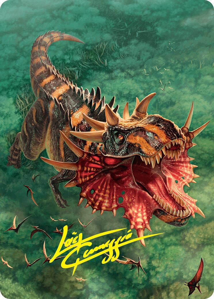 Gigantosaurus Art Card (53/54) (Gold-Stamped Signature) [Foundations Art Series] | Good Games Morley