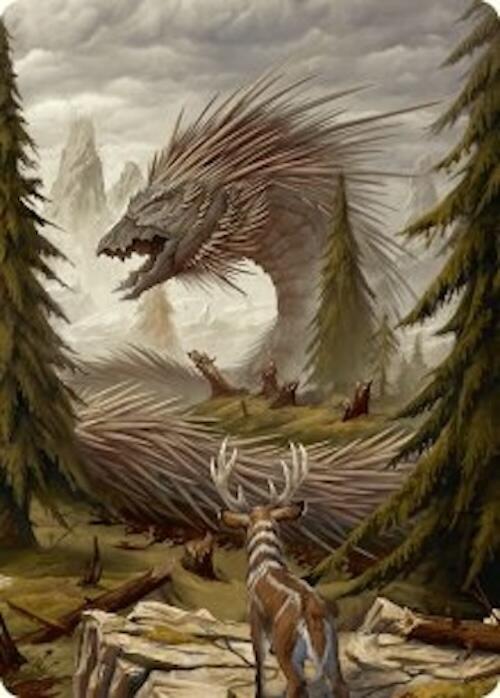 Quilled Greatwurm Art Card (44/54) [Foundations Art Series] | Good Games Morley