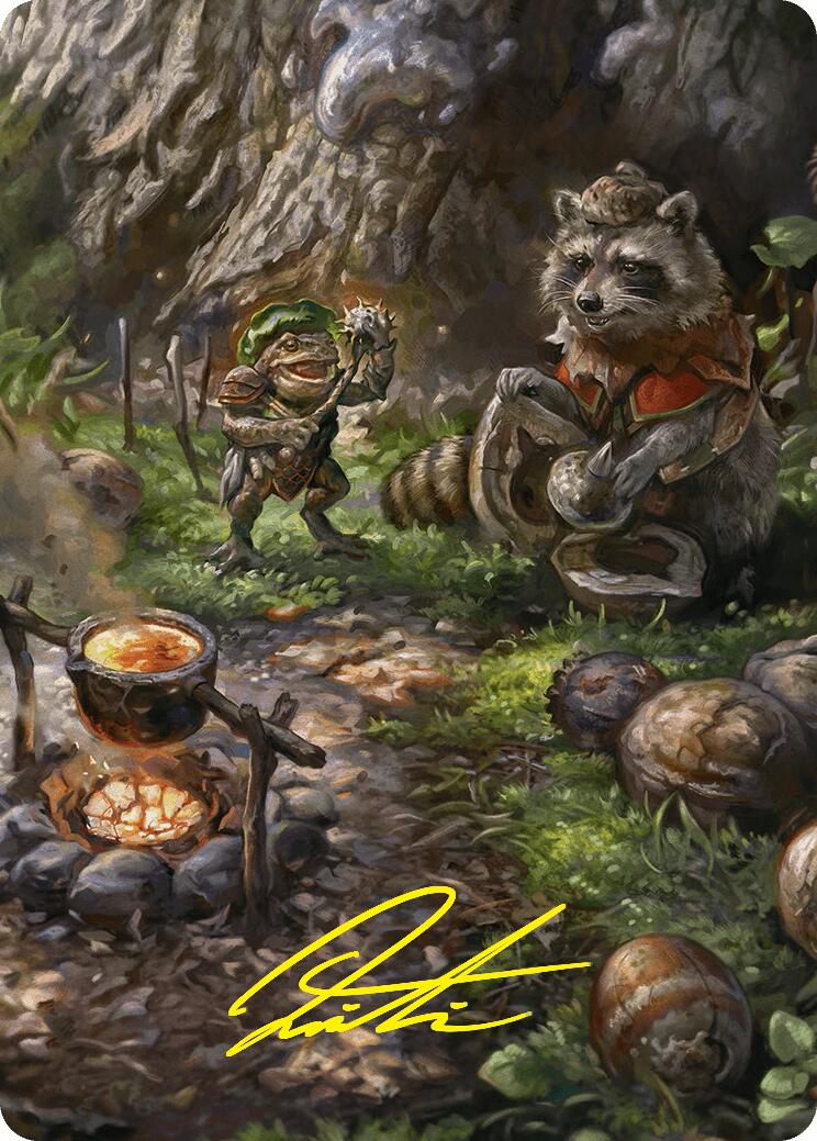 Sylvan Scavenging Art Card (46/54) (Gold-Stamped Signature) [Foundations Art Series] | Good Games Morley