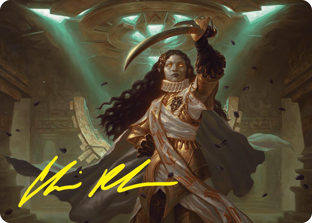 Elenda, Saint of Dusk Art Card (15/54) (Gold-Stamped Signature) [Foundations Art Series] | Good Games Morley