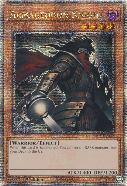 Armageddon Knight (Quarter Century Secret Rare) [RA03-EN002] Quarter Century Secret Rare | Good Games Morley