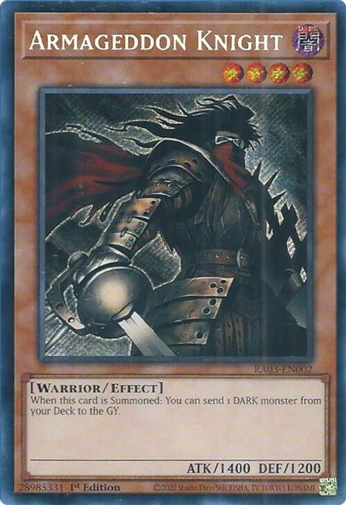 Armageddon Knight (Secret Rare) [RA03-EN002] Secret Rare | Good Games Morley