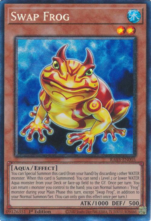 Swap Frog (CR) [RA03-EN005] Prismatic Collector's Rare | Good Games Morley