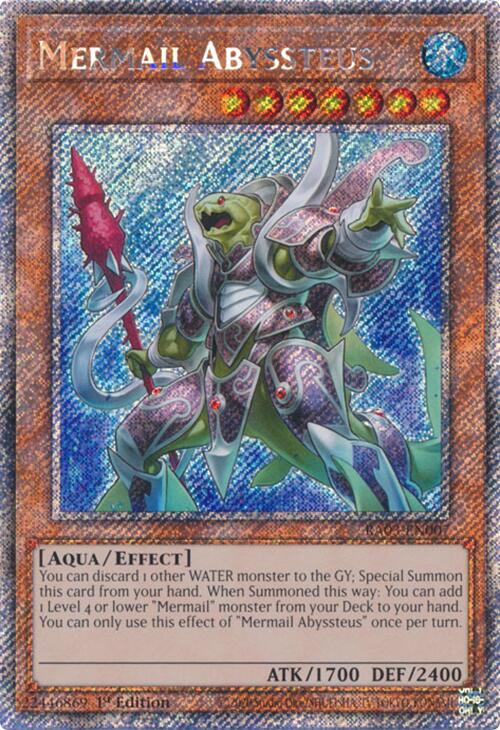 Mermail Abyssteus (Platinum Secret Rare) [RA03-EN007] Platinum Secret Rare | Good Games Morley