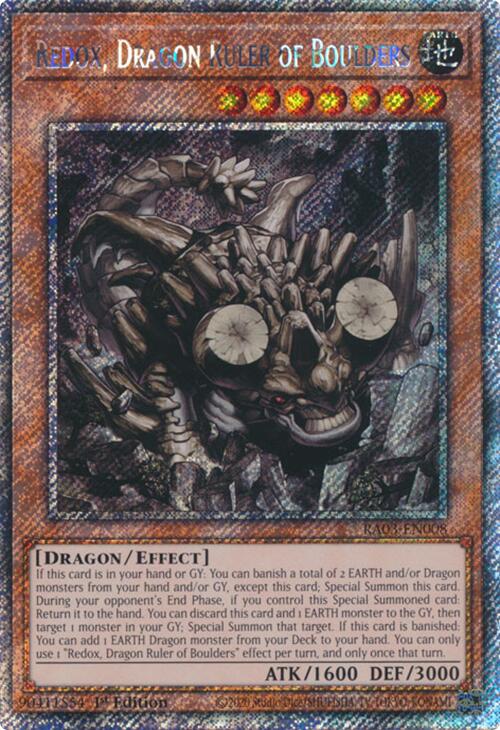 Redox, Dragon Ruler of Boulders (Platinum Secret Rare) [RA03-EN008] Platinum Secret Rare | Good Games Morley