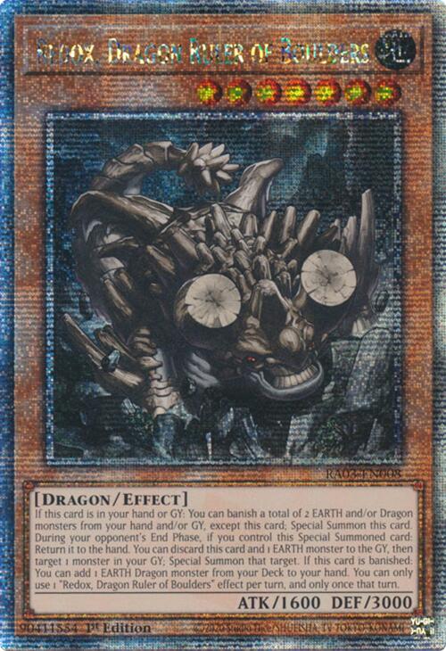 Redox, Dragon Ruler of Boulders (Quarter Century Secret Rare) [RA03-EN008] Quarter Century Secret Rare | Good Games Morley