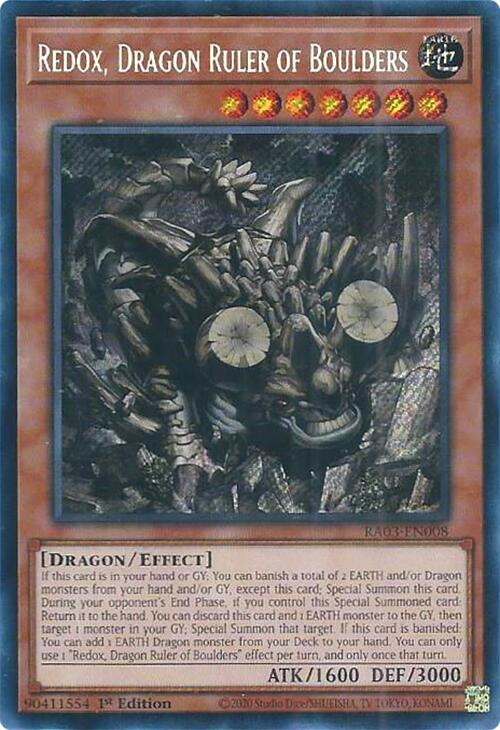 Redox, Dragon Ruler of Boulders (Secret Rare) [RA03-EN008] Secret Rare | Good Games Morley