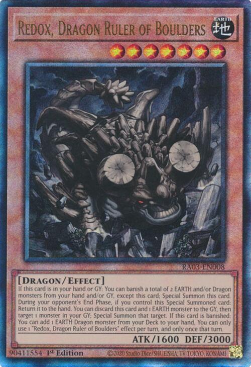 Redox, Dragon Ruler of Boulders (UTR) [RA03-EN008] Prismatic Ultimate Rare | Good Games Morley
