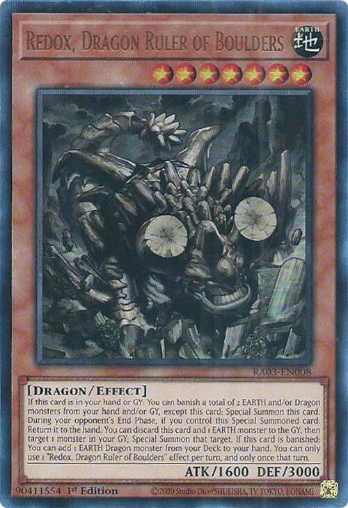 Redox, Dragon Ruler of Boulders (UR) [RA03-EN008] Ultra Rare | Good Games Morley