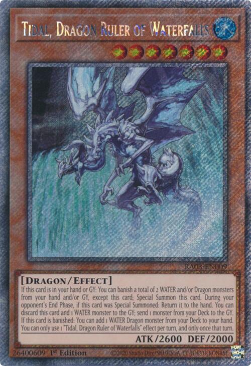 Tidal, Dragon Ruler of Waterfalls (Platinum Secret Rare) [RA03-EN009] Platinum Secret Rare | Good Games Morley