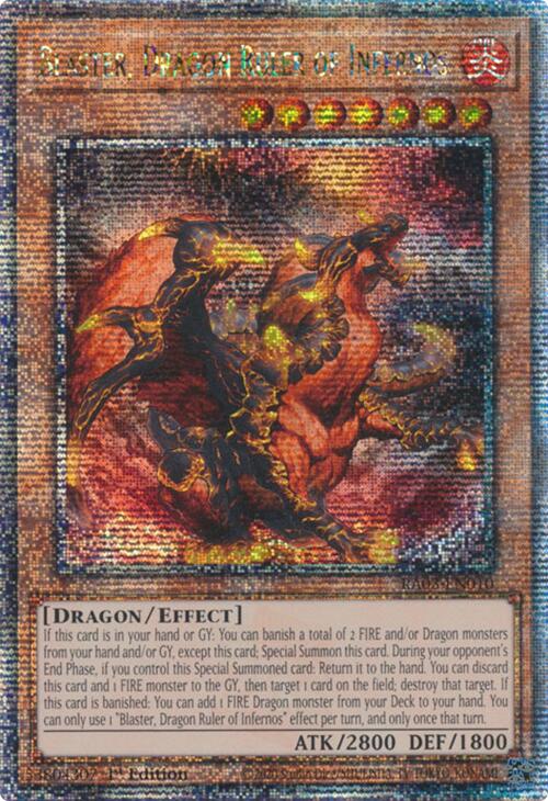 Blaster, Dragon Ruler of Infernos (Quarter Century Secret Rare) [RA03-EN010] Quarter Century Secret Rare | Good Games Morley