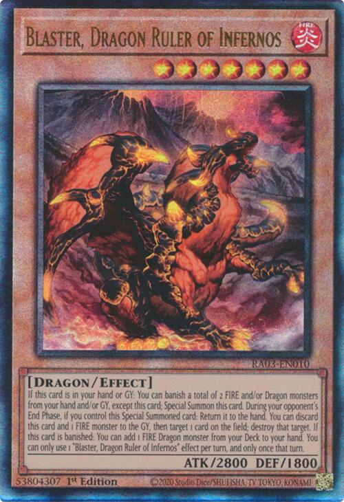 Blaster, Dragon Ruler of Infernos (UTR) [RA03-EN010] Prismatic Ultimate Rare | Good Games Morley