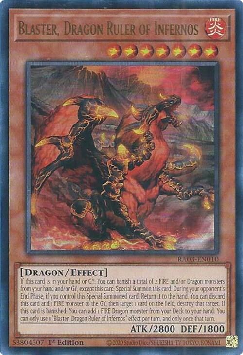 Blaster, Dragon Ruler of Infernos (UR) [RA03-EN010] Ultra Rare | Good Games Morley