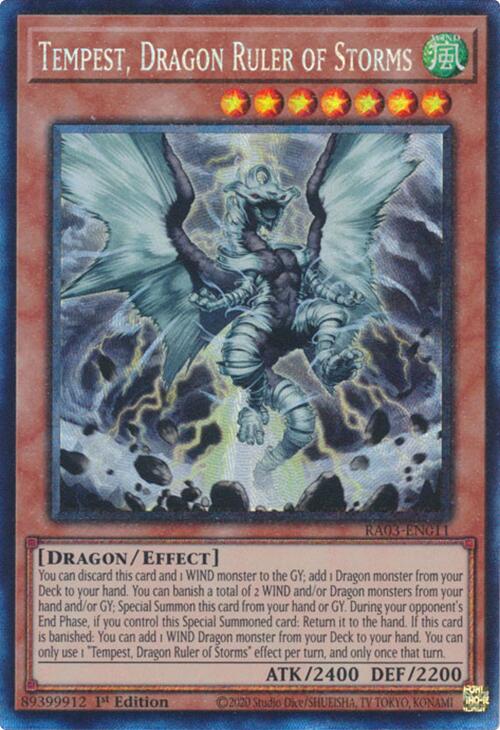 Tempest, Dragon Ruler of Storms (CR) [RA03-EN011] Prismatic Collector's Rare | Good Games Morley