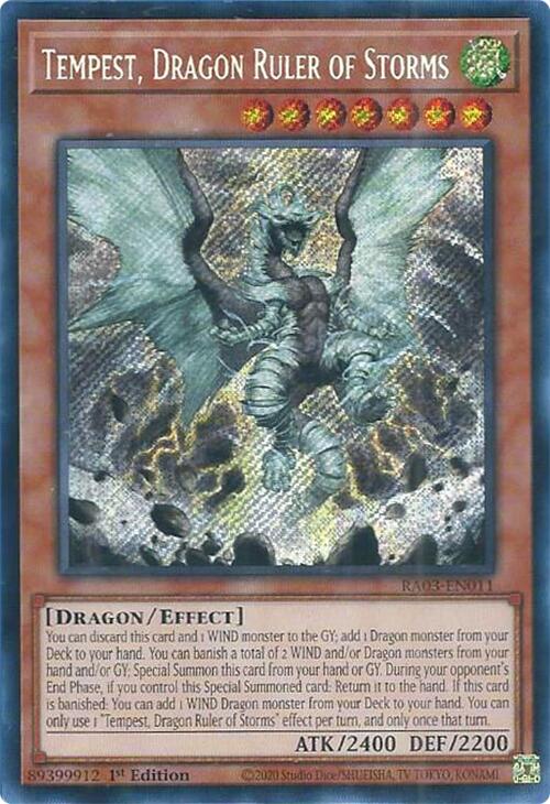 Tempest, Dragon Ruler of Storms (Secret Rare) [RA03-EN011] Secret Rare | Good Games Morley