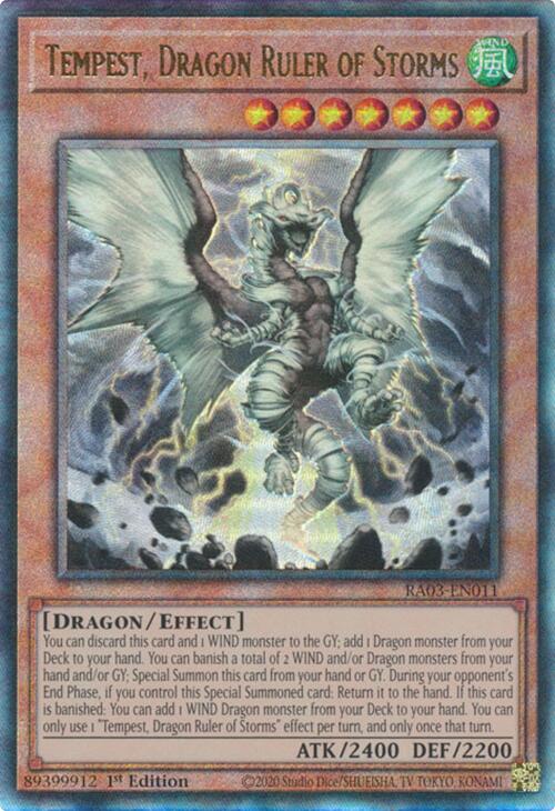 Tempest, Dragon Ruler of Storms (UTR) [RA03-EN011] Prismatic Ultimate Rare | Good Games Morley