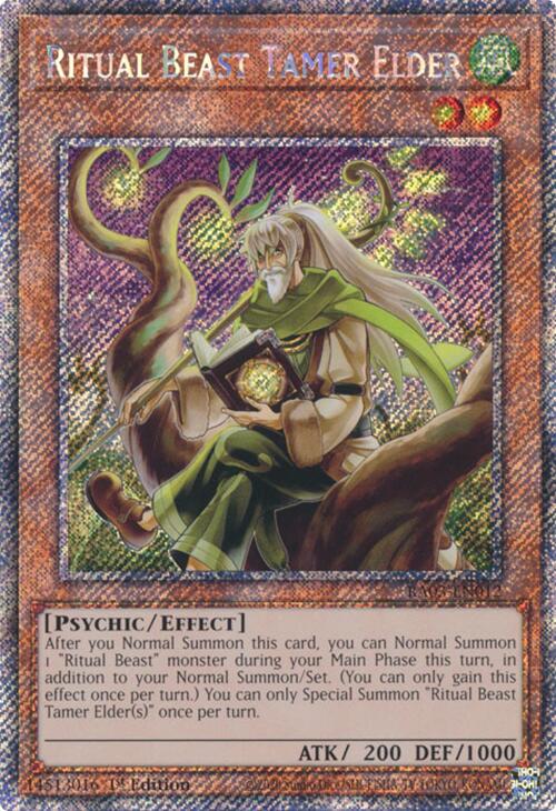 Ritual Beast Tamer Elder (Platinum Secret Rare) [RA03-EN012] Platinum Secret Rare | Good Games Morley