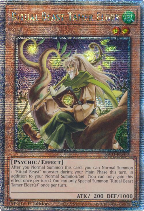 Ritual Beast Tamer Elder (Quarter Century Secret Rare) [RA03-EN012] Quarter Century Secret Rare | Good Games Morley